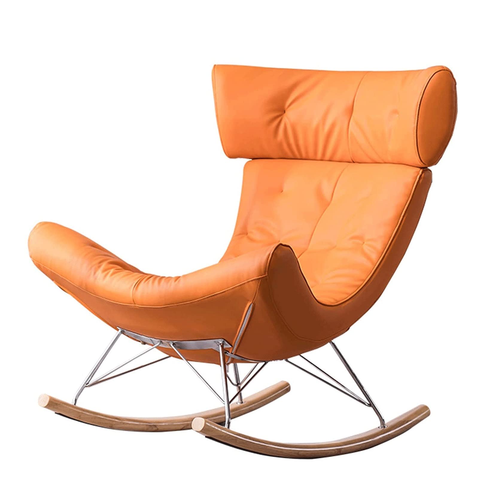 オレンジ ロッキングチェア 1人掛けソファ Amazon｜ロッキングチェアソファシングルファブリックレイジーソファ