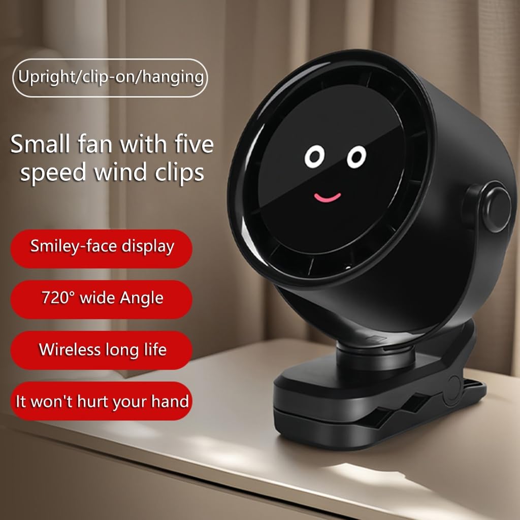 Clip portatile sul fan 4000mah ricaricabile 5 velocità passeggini Fan 360 gradi Rotati