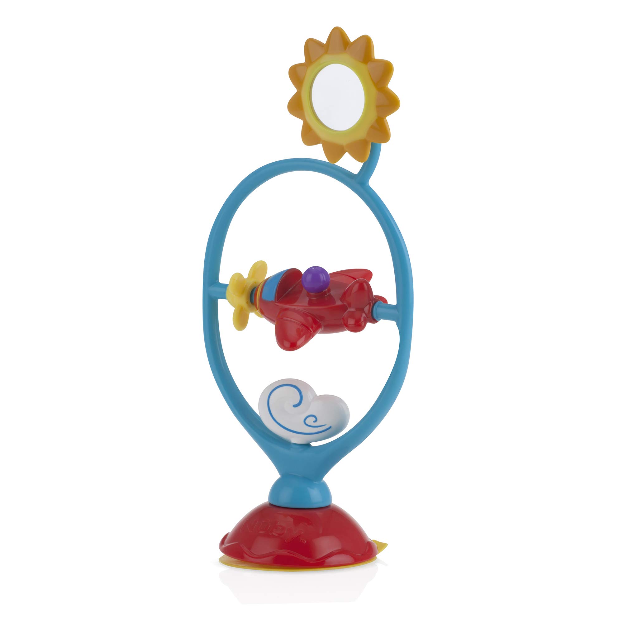 Nuby Whirly Wings with Suction Base, High Chair Interactive Toy for Early Development