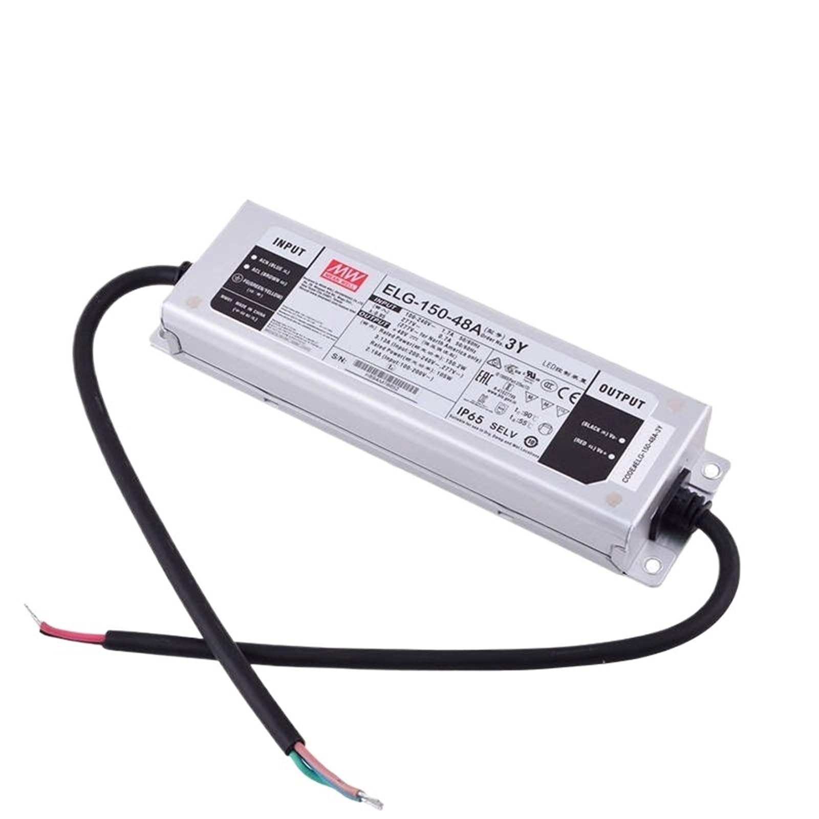 FCARUMIQP ELG-150-48A-3Y 48V 2.8A Constant Voltage Water Proof LED Lighting Driver Buit-in Active PFC