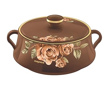 Nayasa Stainless Steel Floral Casserole - 1500ml
