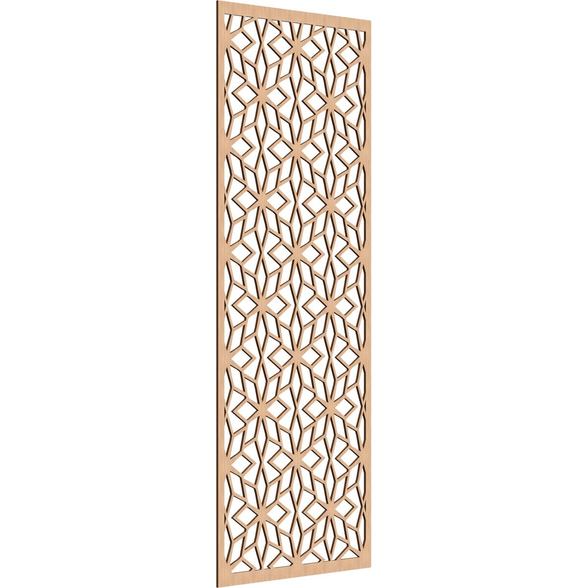 Lake Decorative Pierced Fretwork Wood Wall Panels, 31 3/8"W x 79 3/8"H x 1/4"T, Hickory