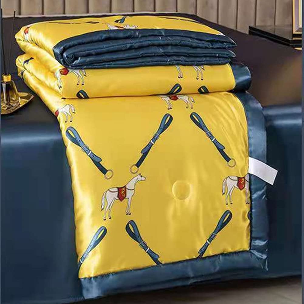1Pcs Coperta Estiva di Seta del Ghiaccio Fresco Trapunta Sottile Ufficio Pisolino Ginocchio Piumino Bambini di età Lavabile Aria Condizionata Trapunta Beddin