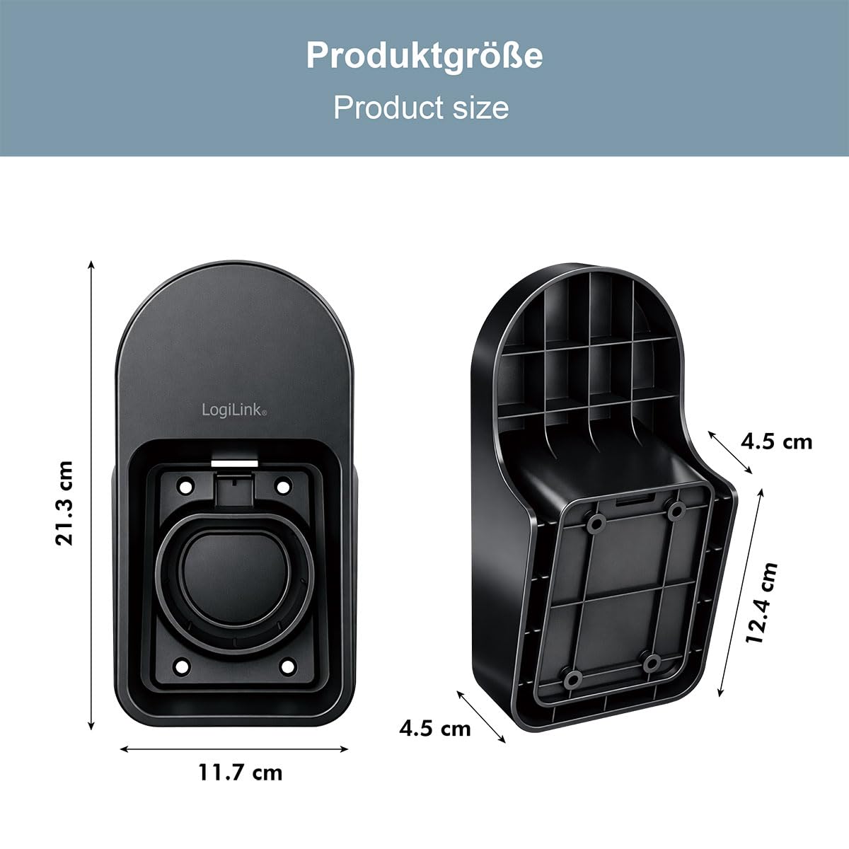 LoigiLink kabel do ładowania typu 2 uchwyt ścienny do ładowarki samochodowej EV akcesoria Wallbox półka na kable uchwyt do samochodu elektrycznego montaż ścienny czarny
