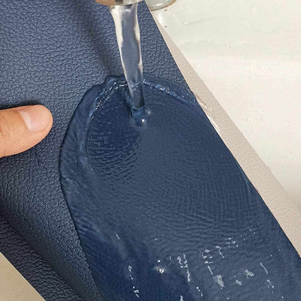 Placemat 4-Piece and 4-Piece Coaster,Rectangular Waterproof Oil-Proof Heat Insulation Pu Leather Place Mats,Double Sided