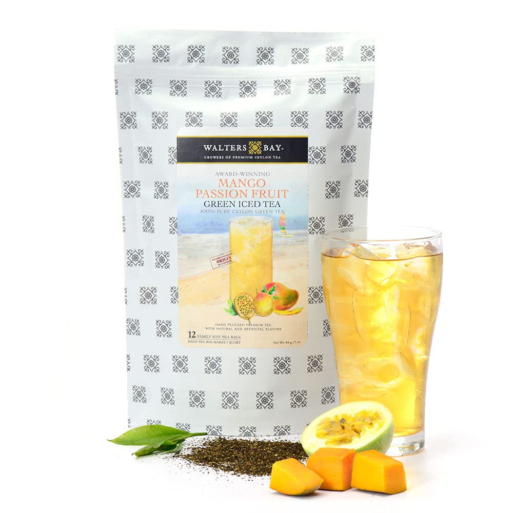 Buy Walters Bay Mango Passion Fruit Green Iced Tea, 12 Quart Sized Tea