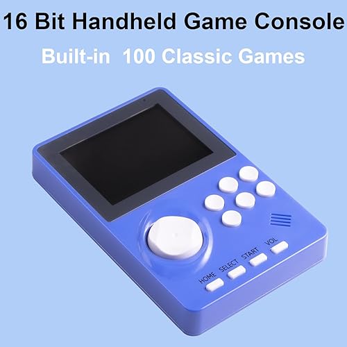 Miniatura 2 de Consola de videojuegos portátil de 16 bits para niños y adultos, Lcb súper ancha de 2.8 pulgadas precargada 100 HD, consola de juegos portátil para