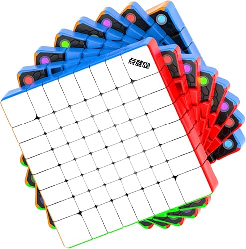 Cubo magnético de velocidad galaxia de 26.2x26.2 ft, sin calcomanías, cubo mágico magnético de 8 x 8 x 8 pulgadas, juguetes educativos (8 x 8 x 8,