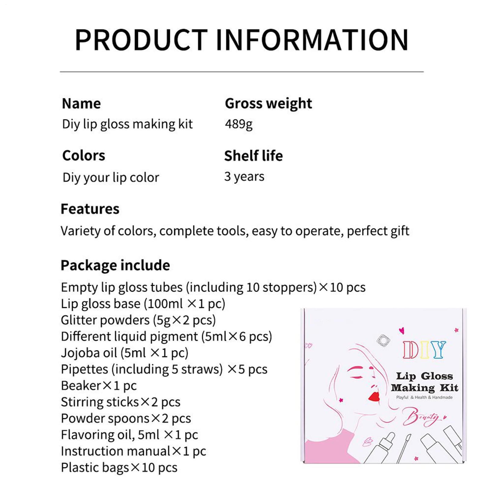Kit Fai Da Te Per Lucidalabbra Set Artigianale di Gloss Labbra Idratanti | Kit Fai Da Te Per Creare Il Lucidalabbra Per Donne Ragazze Amanti Del Trucco Principianti Adolescenti Principesse