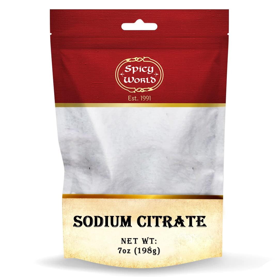 Spicy World Sodium Citrate Powder 8 Ounce - Food Grade, Non-GMO - Emulsifier for Cheese, Spherification, and Molecular Gastronomy Cooking