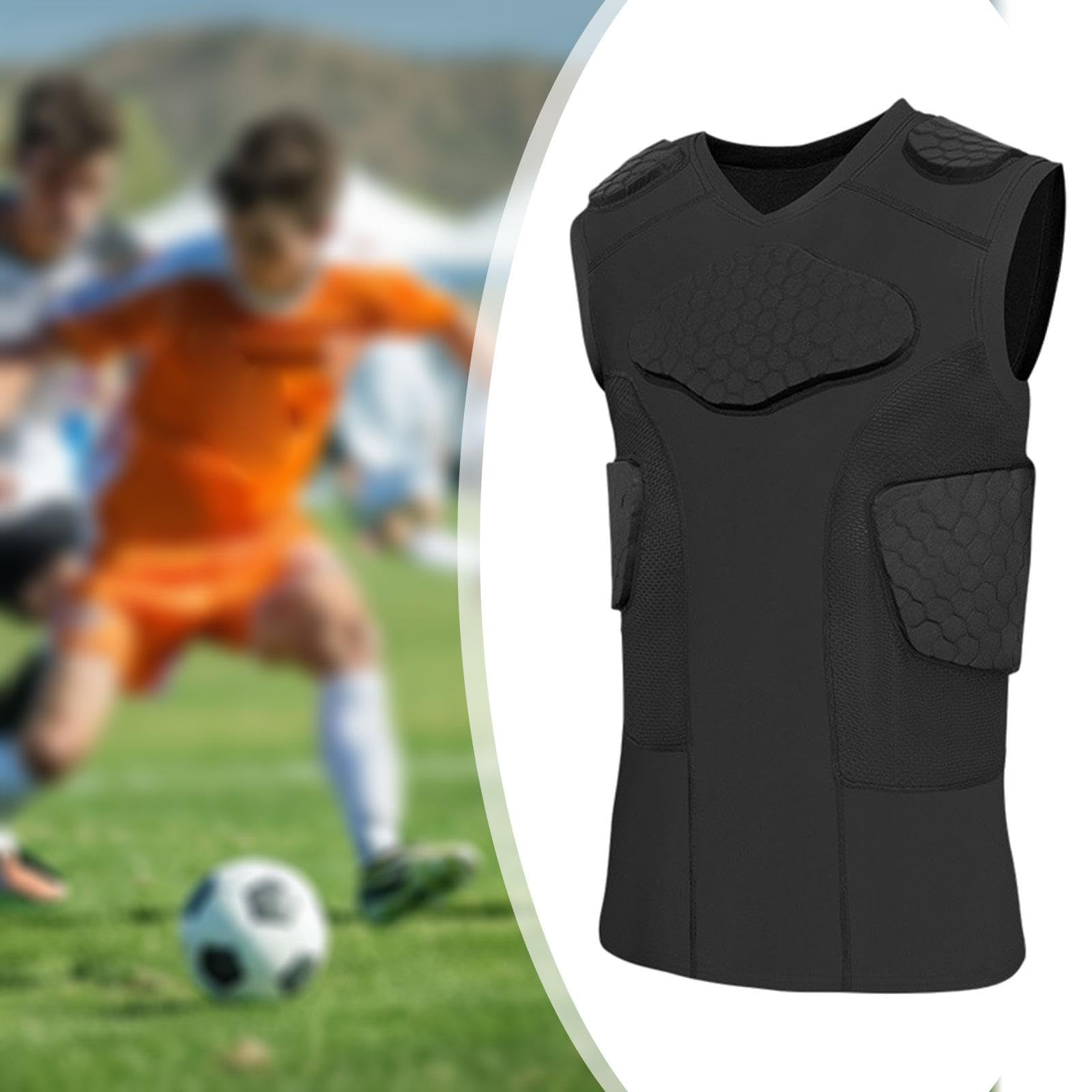 kowaku Brust-Rippenschutz für Herren, Kompressionsshirt, Ausrüstung, vielseitiger Brustschutz für Training, Baseball, Fußball, Basketball