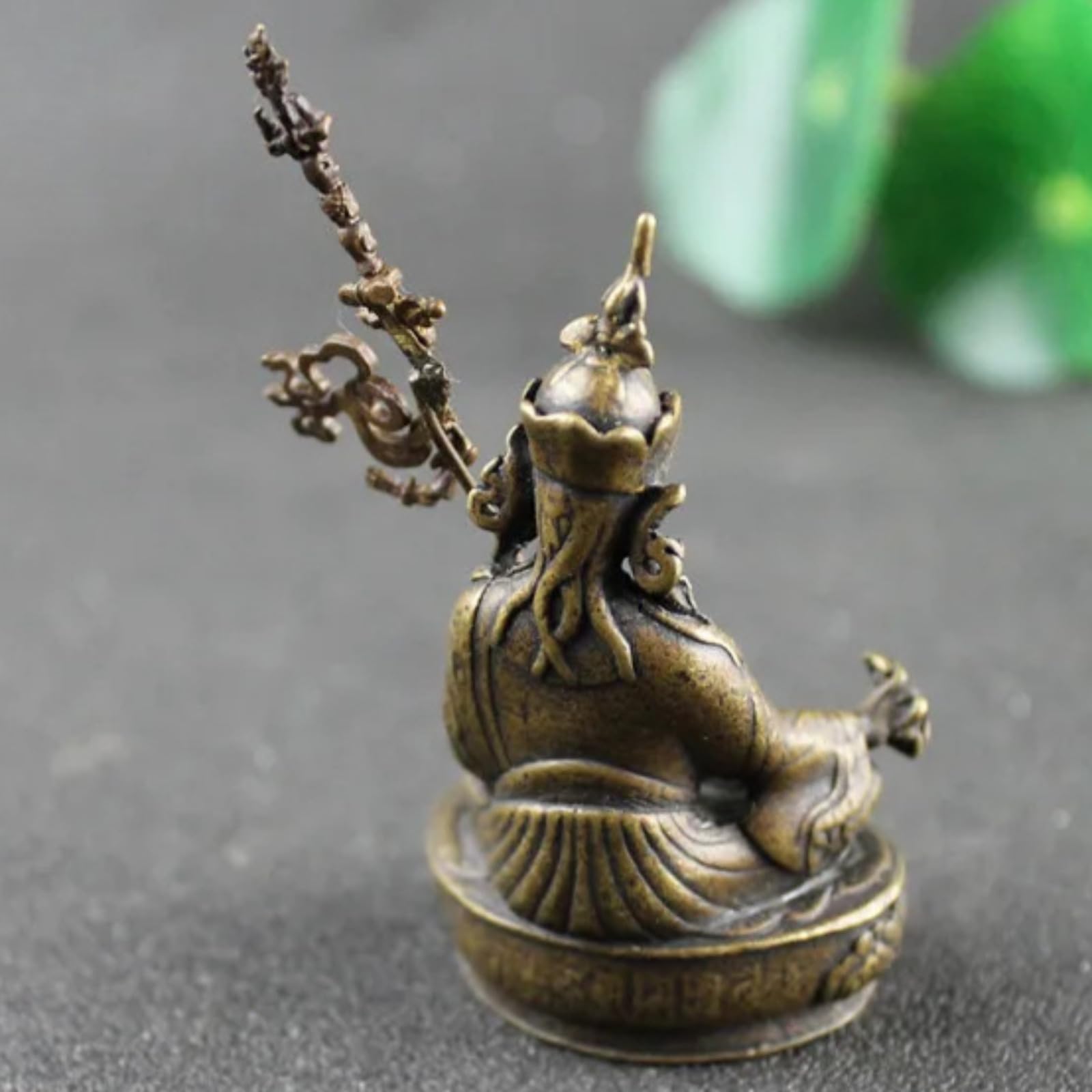 Statua di Buddha di loto in rame, 7,3 cm, decorazione da tavolo per casa e ufficio