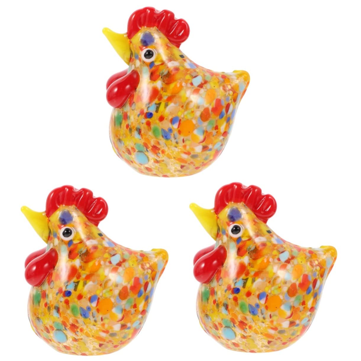Figurine décorative de poule pour statue d'art de table, décoration jardin intérieur en lot