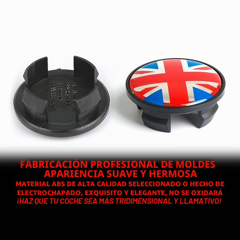 Neumáticos de Coche Llantas de Rueda Cubo Central Decoración Insignia Tapas de la Cubierta Tapacubos 54mm para MN Cooper JCW One S R55 R56 R57 R58 R59 R60 R61 Clubman Countryman