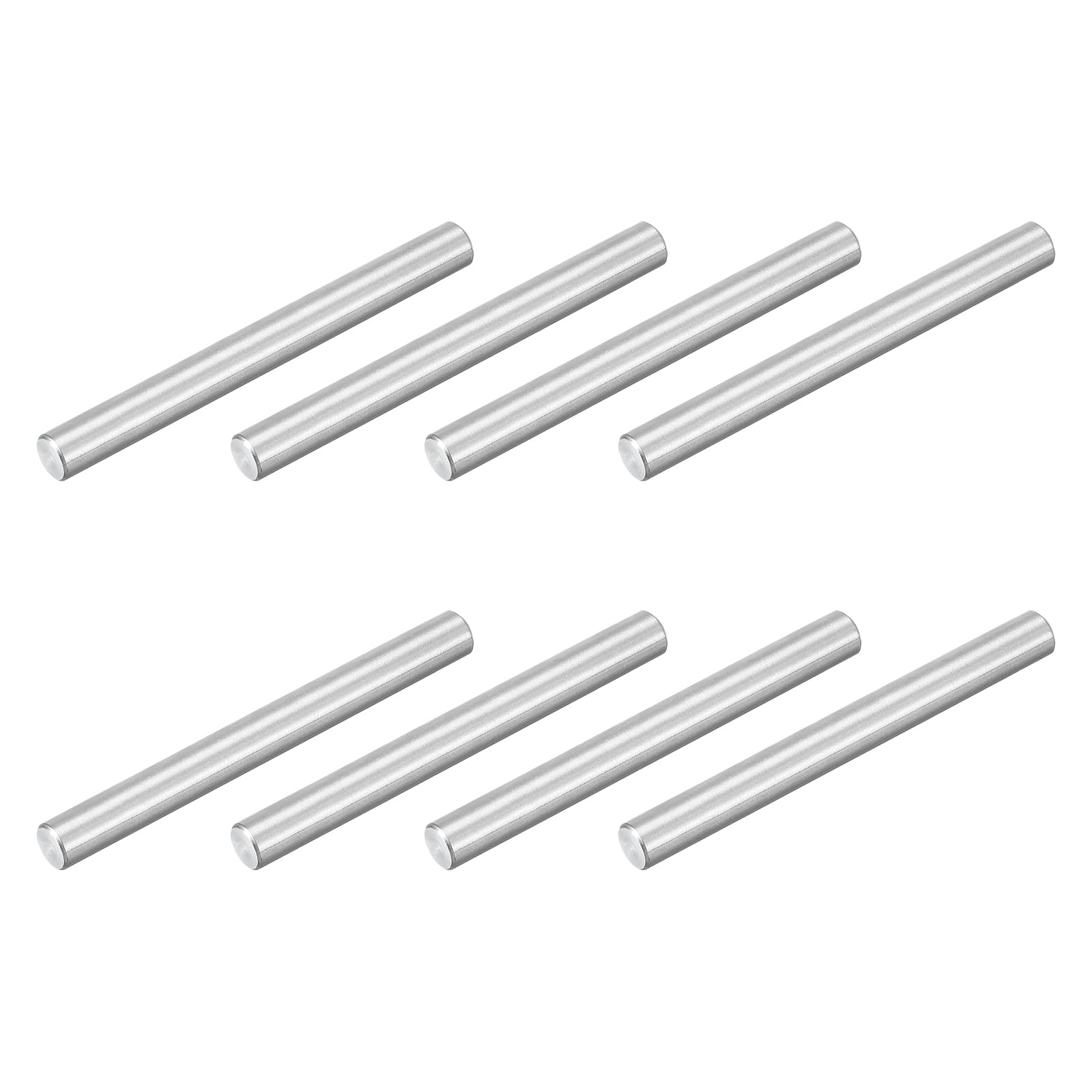 QUARKZMAN 8pz Spina Centraggio Perni 304 Acciaio Inossidabile M6 x 60mm Cilindrica Perno Supporto Mensole Perno Parallelo per Produzione Meccanica Industria Installazione Mobili, Argento