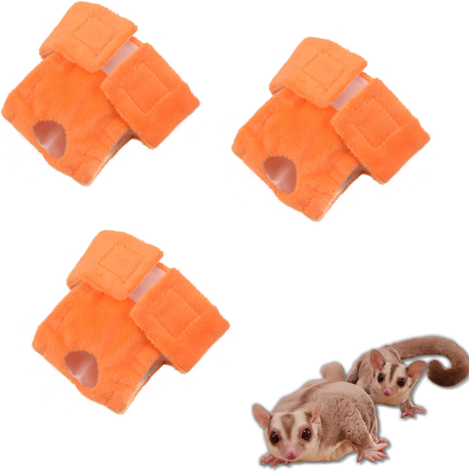 3 Pack Adjustable Sugar Glider Diapers Climbing Diapers for Gliders Small Pets Mini Carrier Diaper