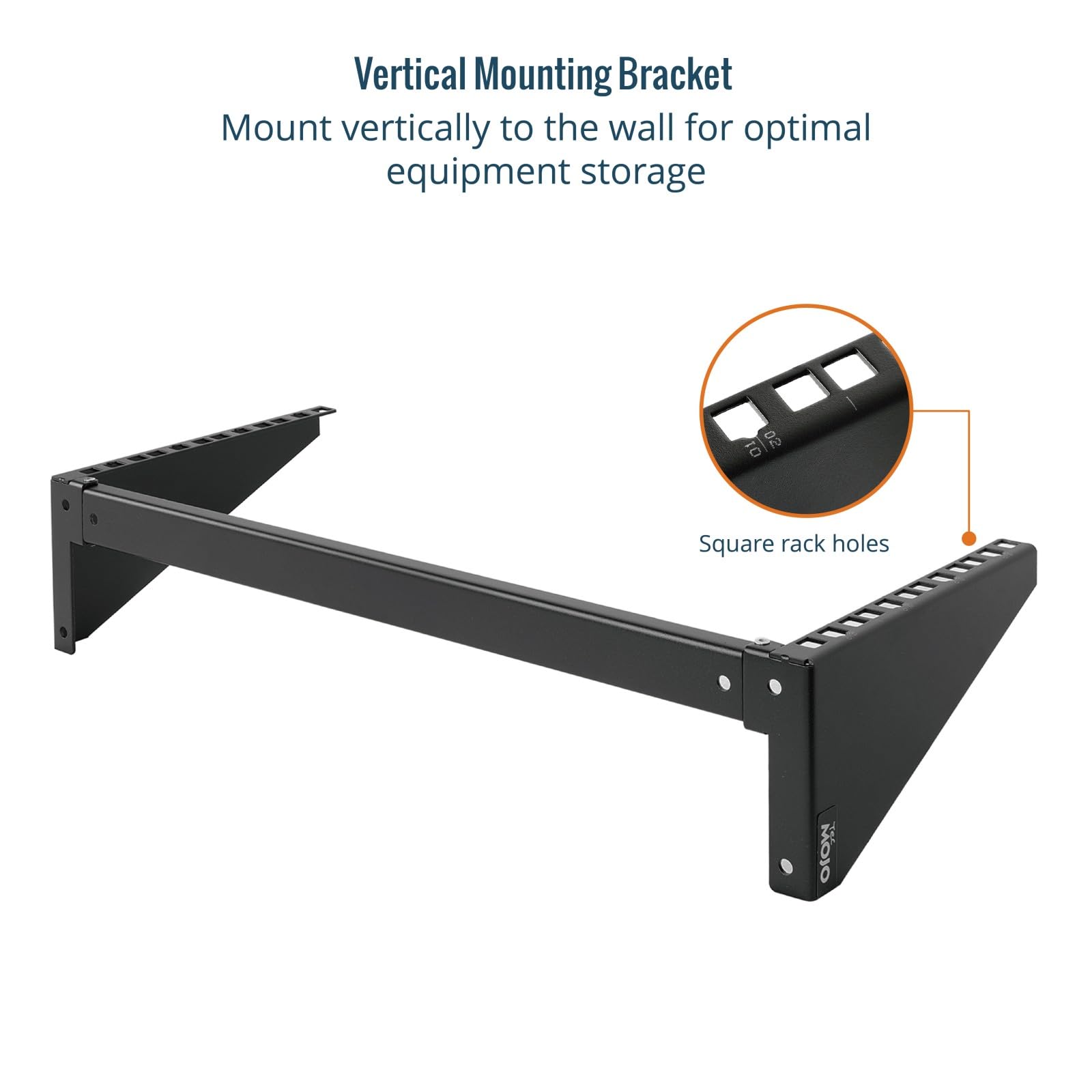 Tecmojo 19 Pouces 4U Support Mural Vertical Rabattable pour Panneau de Brassage, Rack Serveur Ouvert 20kg Noir