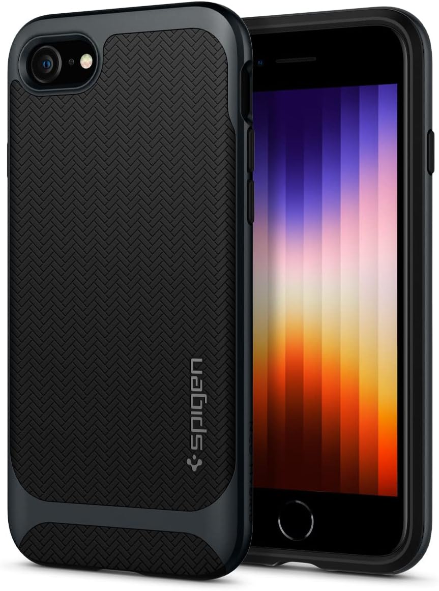 Spigen Neo Hybrid Designed for iPhone SE 2022 Case/iPhone SE 3 Case 2022 / iPhone SE 2020 Case/iPhone 8 Case/iPhone 7 Case - Metal Slate