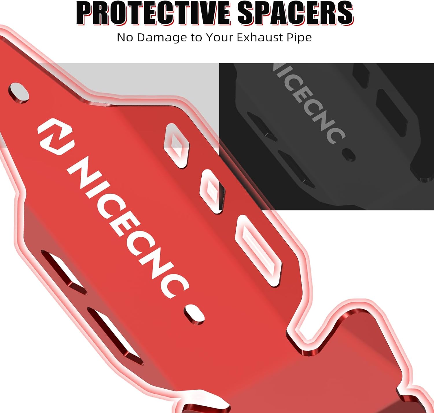 NICECNC Heat Shield Guard Protector Compatible with Yamaha YFZ450R 2009 2010 2011 2012 2013 2014 2015-2023, YFZ450RSE 2018 2019 2020 2021 2022 2023, YFZ450X 2010 2011 Red