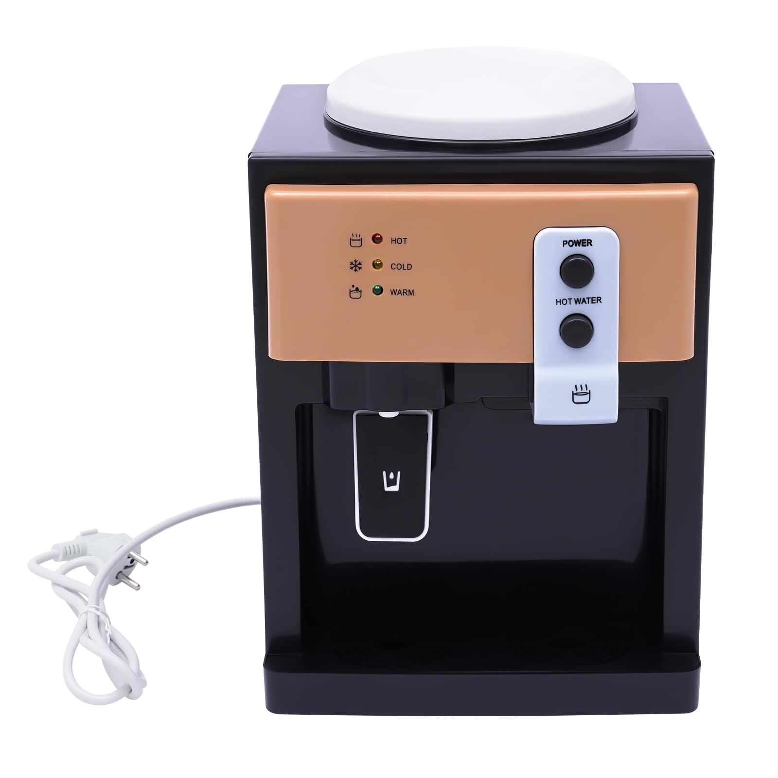 Distributeur d'eau électrique 550 W, distributeur d'eau chaude et froide 8 ℃ à 95 ℃, distributeur d'eau avec bac de récupération d'eau amovible, distributeur d'eau chaude à chargement par le