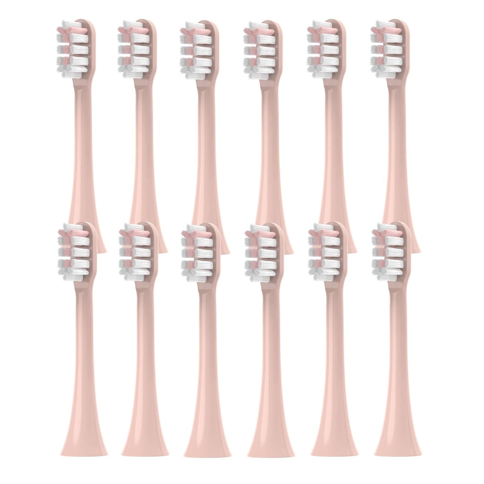 4-12pcs Compatible for SOOCAS X3/X3U/X5 Replacement Toothbrush Heads Clean Tooth Brush Sonic Electric Soft Bristle Nozzles(12pcs Pink)