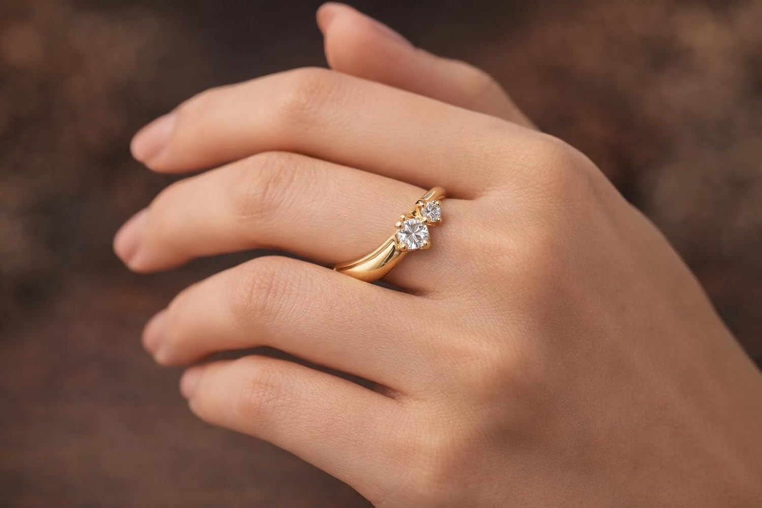 14K Gold Art Deco Diamond Wedding Band for Women Curved Wavy Stacking Ring Vintage Promise Anniversary Birthday Jewelry Gift