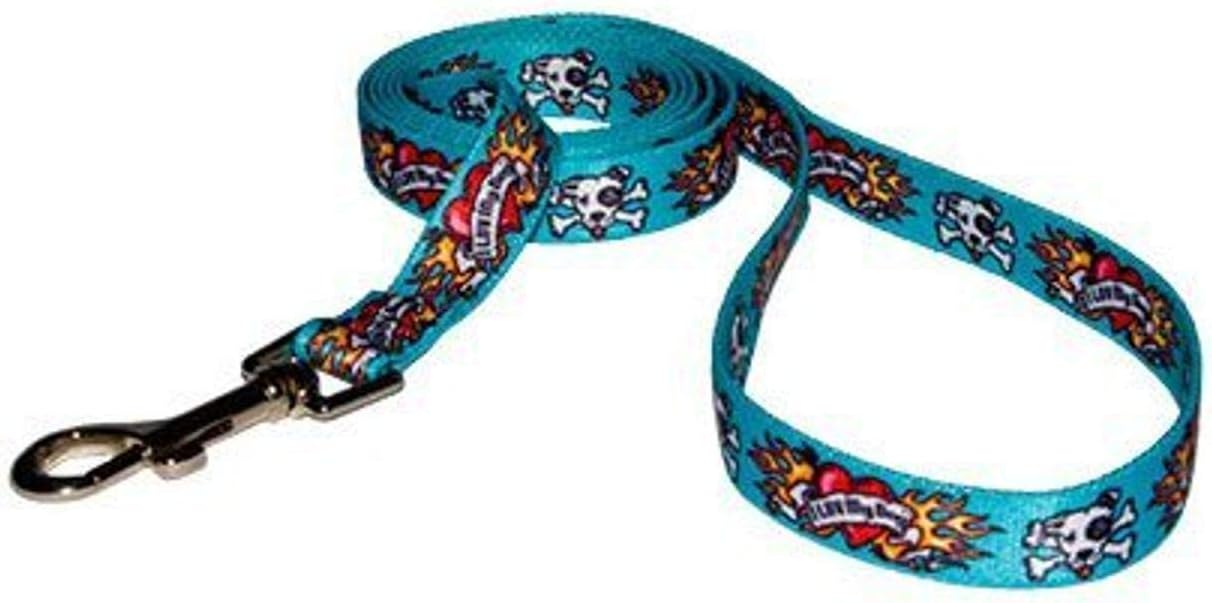Yellow Dog Design Standard Lead, I Luv My Dog Blue, 3/4" x 60" (5 ft.)