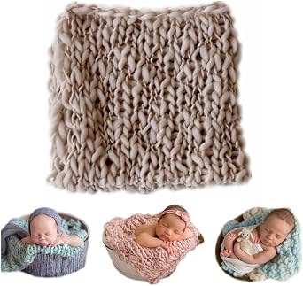 Coberllus Newborn Baby Photography Twist Blanket, Baby Photo Props