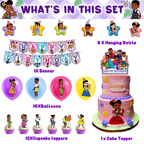 Corner Birthday Party Decoration, Elegant Music Theme Party Supplies, Including Birthday Banner - Spiral Pendant - Cake Cap And Cupcake Cap - Balloon Suitable For 1-Year-Old Boys And Girls' Birthday Party Decoration #TOP5
