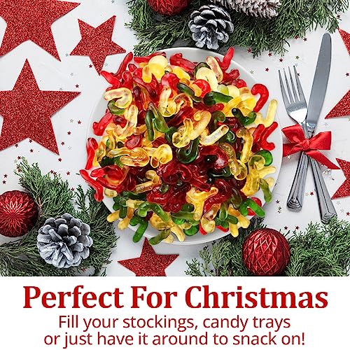 Haribo Christmas Gummies Candy Cane - 2lb Share Size Bag Haribo Gummi Treats and Merry Christmas Stocking Stuffers for Men, Women, and Teens, Flavors Include Cheery Cherry, Sugar Plum, and Candy Apple - Thumbnail 4