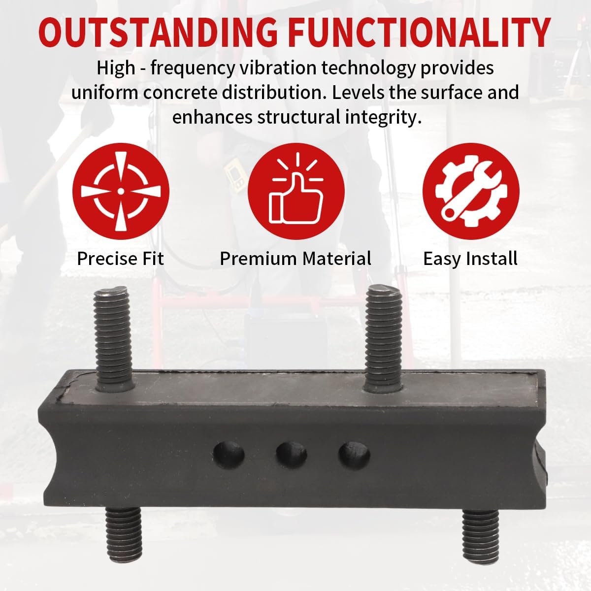 2 Pcs for Magic Screed Concrete Vibratory Wet Screed Vibro Mount - for HD6060 HD7070 Models