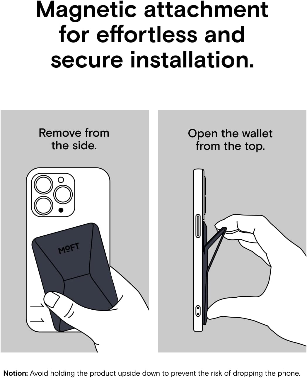 MOFT Magnetic Wallet Stand Compatible with iPhone 17/16/15/14/13/12 Series, Angle Adjustment & Magsafe Compatible MOVAS Phone Stand,Navy Blue - Image 9