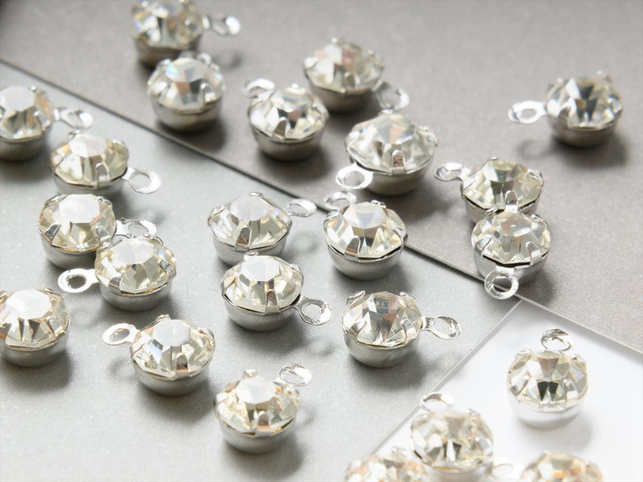 Amazon | 紗や工房 ラインストーンパーツ(約5mm) 約25個 シルバーx