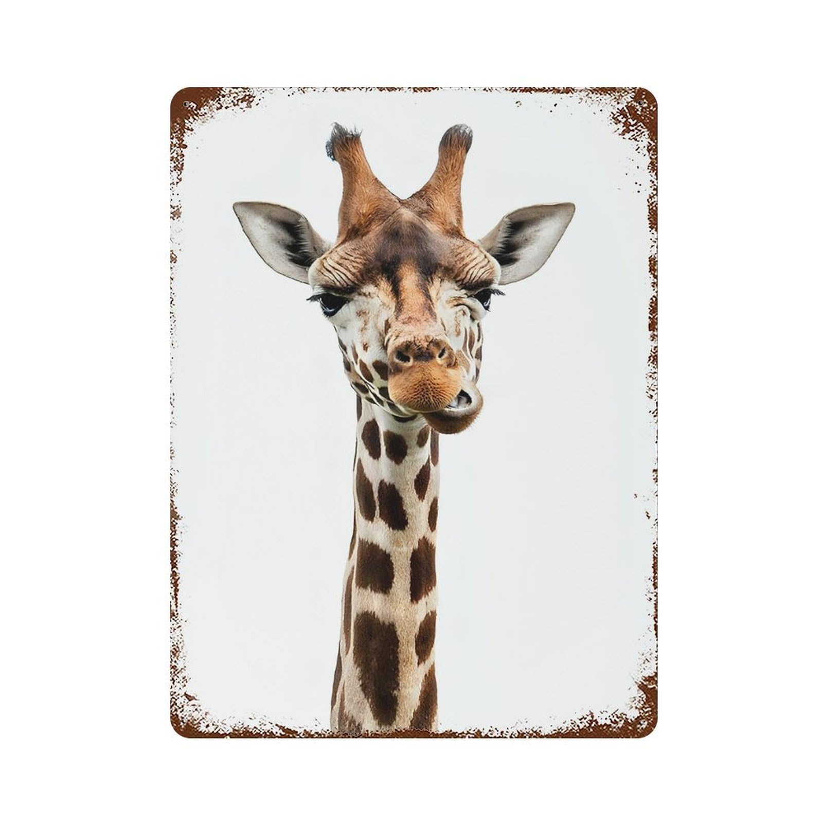 xiaoxiaoshen Giraffe Nursery Wall Decor Art Metal Tin Poster Modern Home Decor Art Home Bar Shop Decorations Vintage Sign 40x30cm