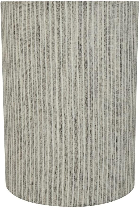 Aspen Creative 31275A Pantalla de lámpara de construcción de araña con forma de tambor de transición (cilindro), color gris claro, 8 pulgadas de