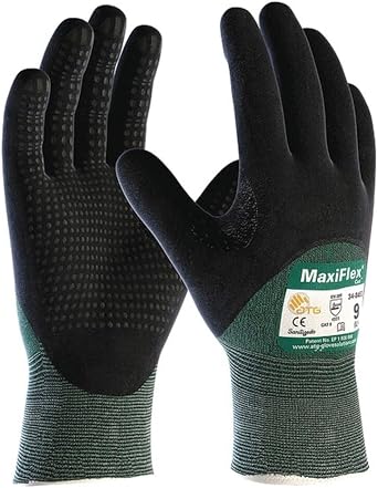 PIP Armorlite 56-3175 Blue/White Large Nitrile Supported Chemical-Resistant Gloves - 10.8 in Length - Rough Finish - 0.9 mm Thick - 56-3175/L [PRICE is per DOZEN]