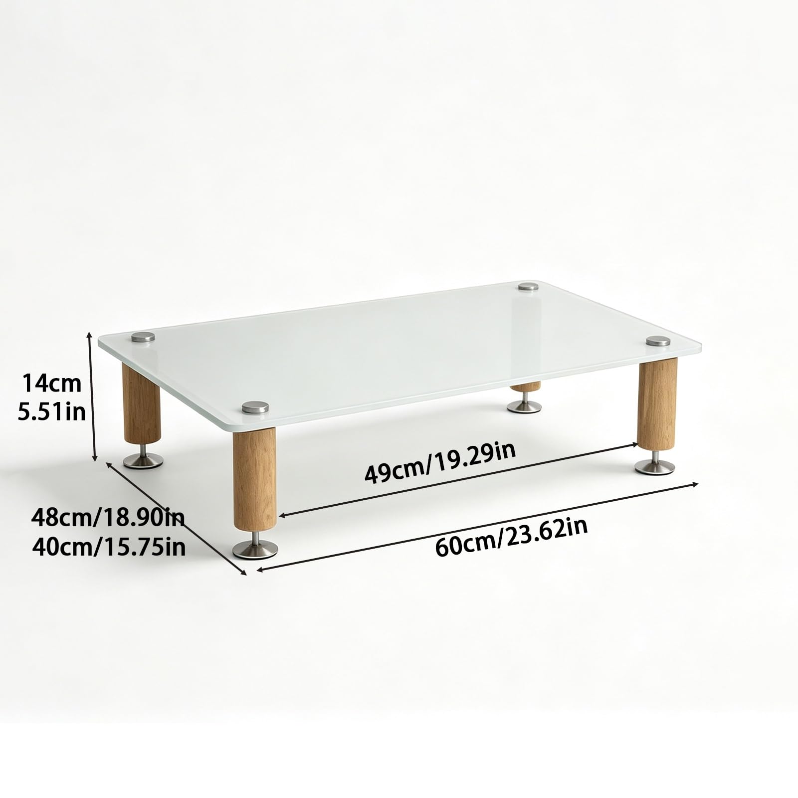 1-4 Ebenen HiFi Rack aus Massivholz & gehärtetem Glas, Antivibrations-Stand