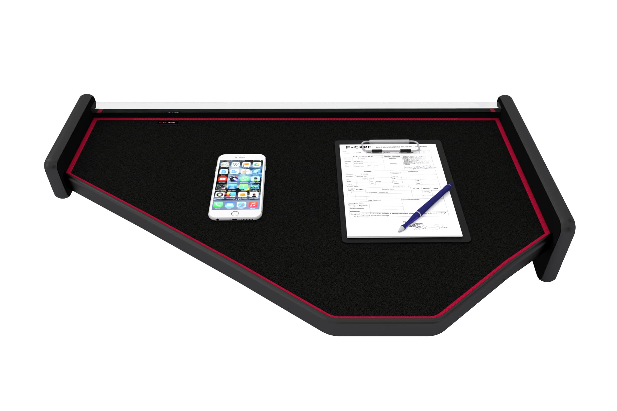 F-CORE Tablettes Tableau de Bord Camion compatibilité pour Volvo FMX 4 01.13- FM 4 01.13-12.19 Centrale Rouge