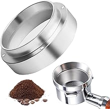 رينج توزيع إسبريسو مغناطيسي من الألومنيوم – خفيف الوزن ومتين – مقاوم للصدأ – متوافق مع بورتافلتر مقاس 51 ملم – فضي