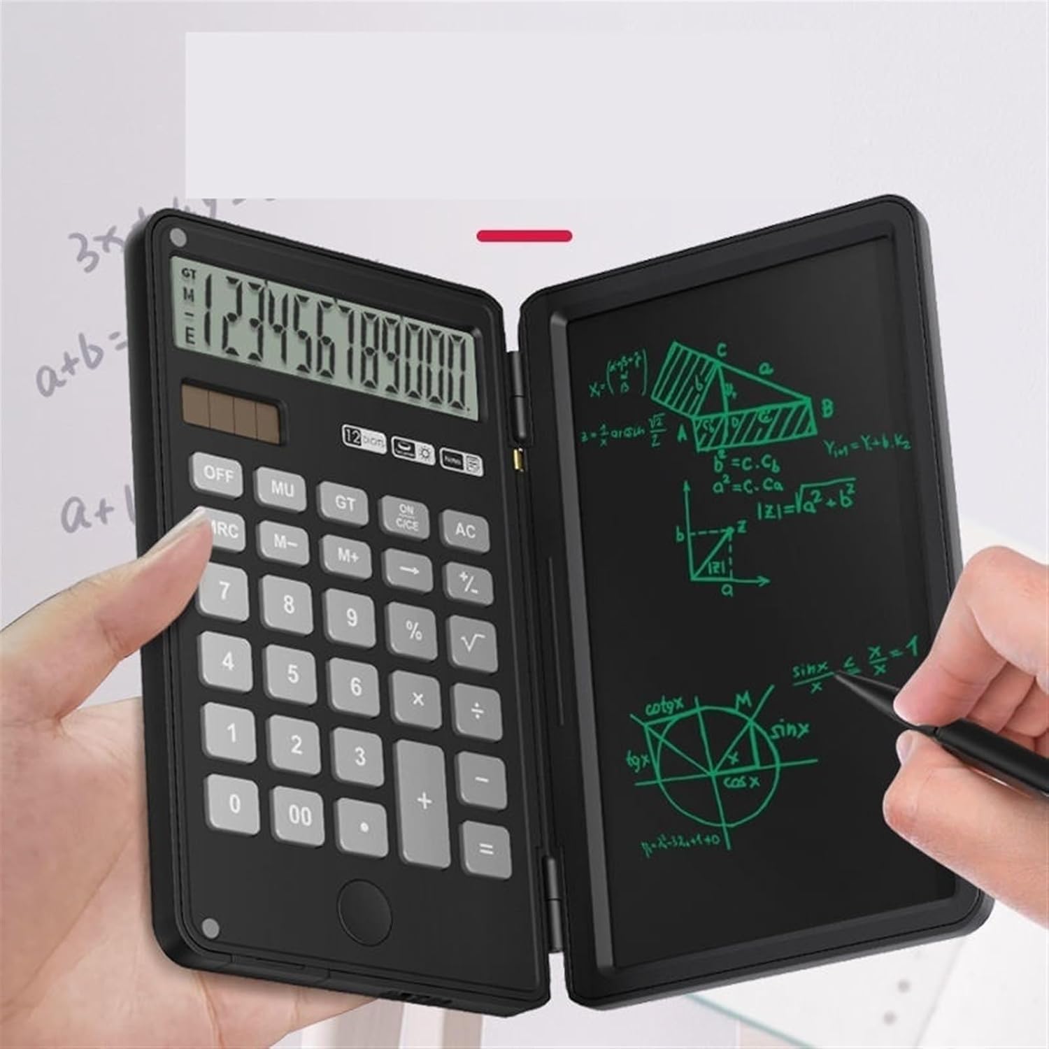 Scientific Calculator Calculators Desktop Calculator， Calculator with Handwritten Tablet Flip Portable Notepad Office Silent Learning