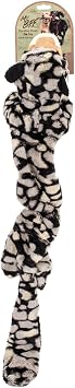 NANDOG Pet Gear Leopard My BFF Elastic Body Plush Dog Toy, Grey