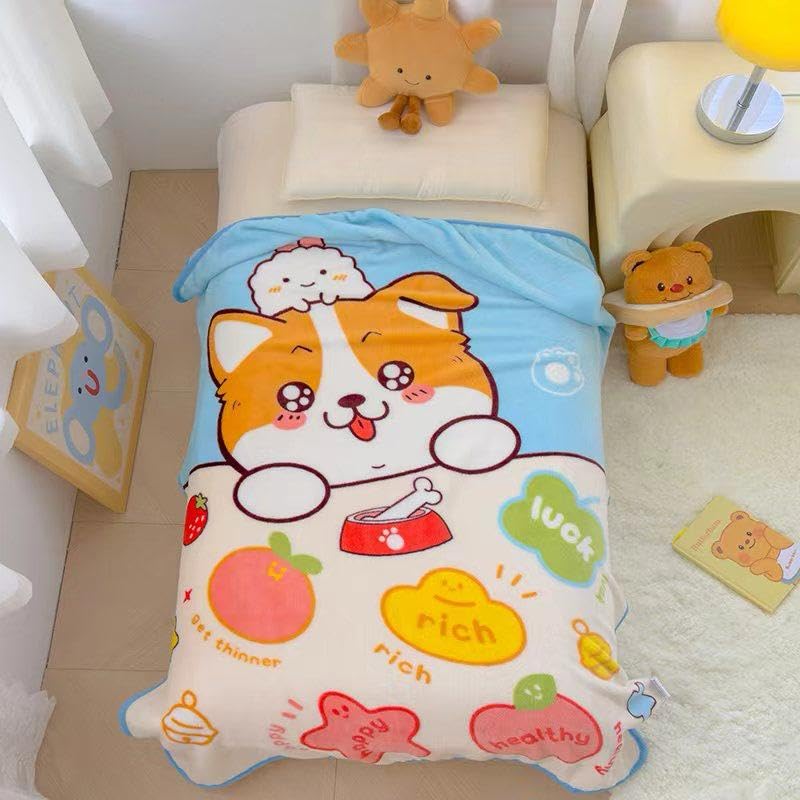 Butterthief Light Weight Cartoon Printed Blanket 100 x140 cm, 0-5 Years Soft Flannel for All Seasons Reversible Baby Blanket for Kids Toddlers New Born Boys & Girls-picture-18