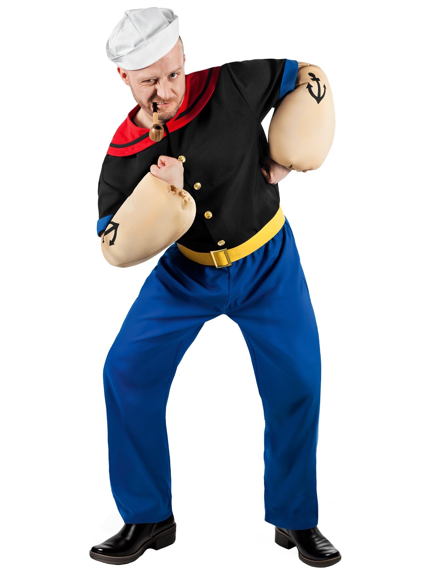 Maskworld Popeye Costume de marin avec ou sans sifflet