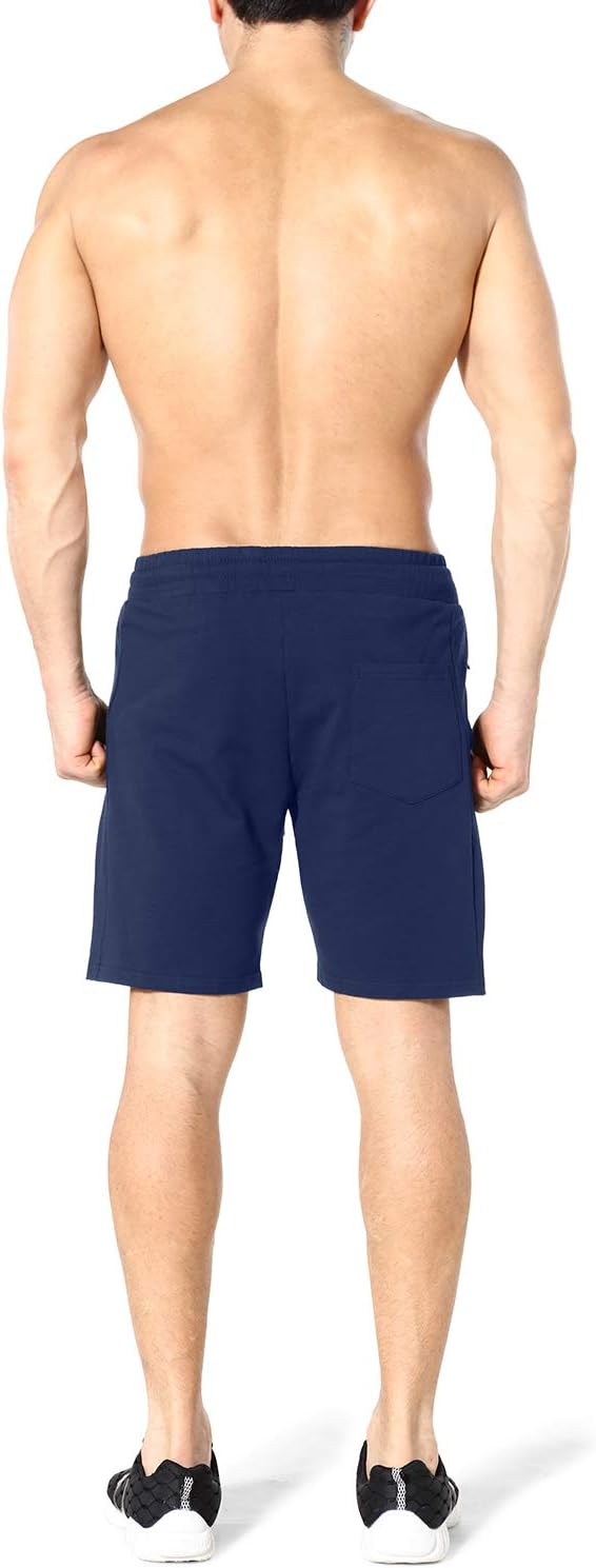 ZENWILL Mens Gym Running Shorts, Workout Athletic Bodybuilding Fitness Shorts with Zip Pockets - Image 4