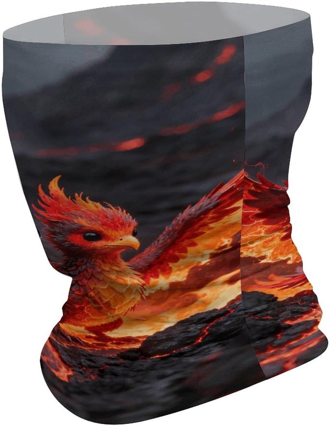 Sun UV Protection Neck Gaiter Upf 50+ Balaclava Ski Lava Phoenix Hatchling Face Mask Summer Face Cover Scarf Breathable Bandana for Fishing Hunting Kayaking Hiking Cycling Outdoor Activities