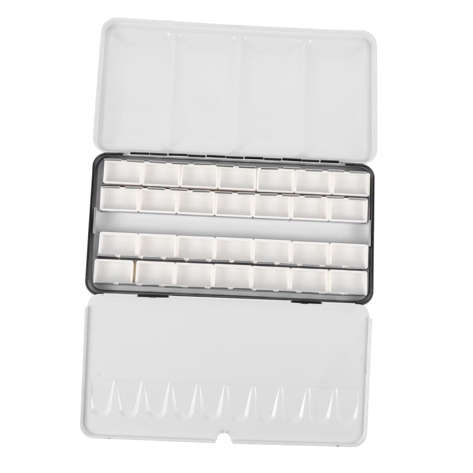 Boîte à Aquarelle Vide en Fer Noir Portable et Légère Grosse Capacité, Coffret de Rangement pour Pigments, pour Artistes en Déplacement
