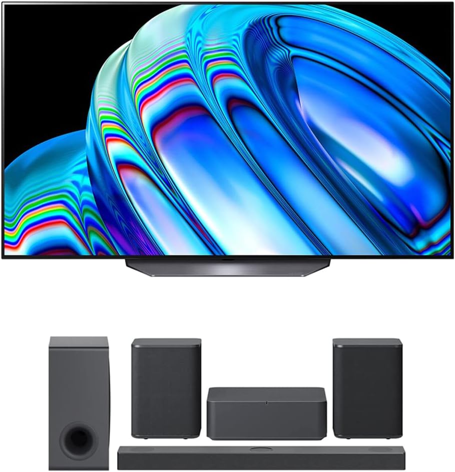 LG OLED55B2PUA 55 Inch HDR 4K Smart OLED TV (2022) Bundle