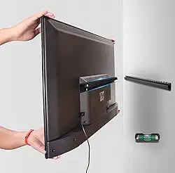 Antimbee Suporte de TV Studless Drywall para TVs de 32 a 75 polegadas, suporte de parede de TV sem pino máximo VESA 600 x 400 mm até 68 kg universal serve na maioria das TVs e monitores de tela