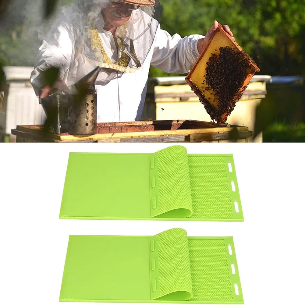 Moule en Silicone de 5.4mm pour Feuille de Cire d'abeille, Moule pour Tampon de Fondation en Cire d'abeille, Équipement D'Apiculture, Fondation de Ruche Facile à Utiliser, de Couleur Verte.