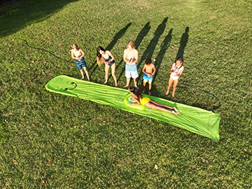 BigMouth Slip and Slide with Built-in Sprinklers, 18ft Long Summer Water Fun, Waterslide Includes Matching Sled, Easy Setup Outdoor Water Toy for Kids and Adults - Pickle - Thumbnail 4